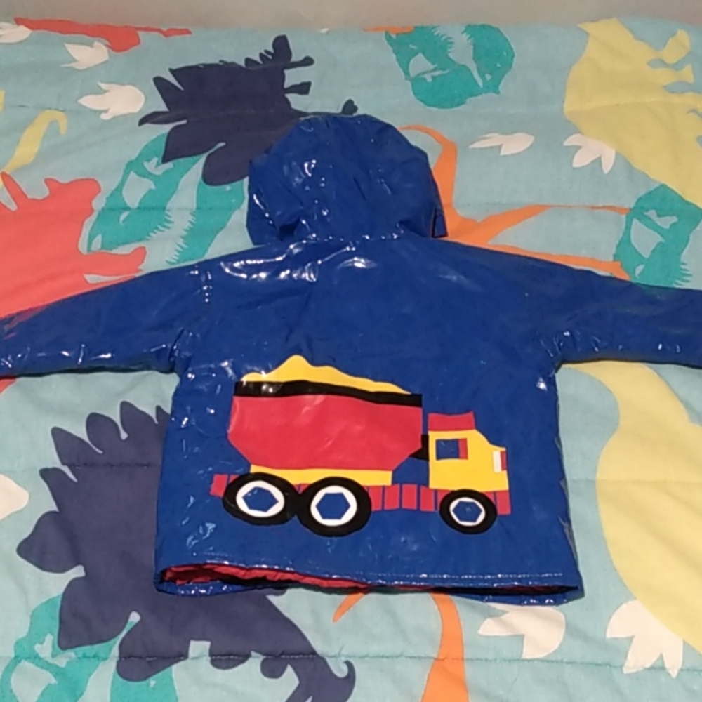 Vinyl rain jacket